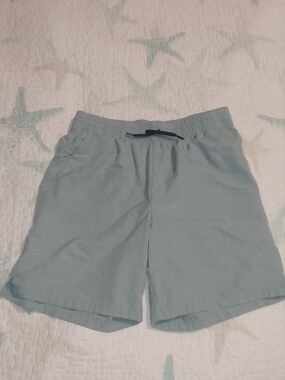 Men's Light Blue Elastic Waist Shorts